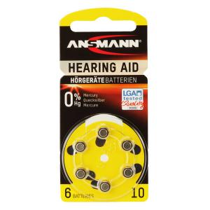 1x6 Ansmann Zinc-Air 13 (PR48) Hörgeräte Batterien 5013243