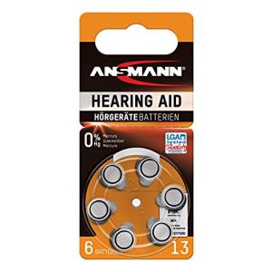 1x6 Ansmann Zinc-Air 13 (PR48) Hörgeräte Batterien 5013243