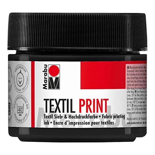 Textilfarbe 'Textil Print', lampenschwarz, 100 ml Marabu 17030050974 (4007751733122)