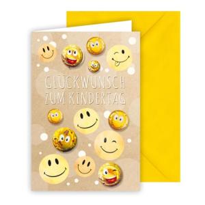 Kurt Eulzer Glückwunschkarte zum Kindertag Smileys Folie
