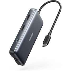 ANKER 553 PowerExpand USB-C Hub (8-in-1) 1x USB-C 2x USB-A 2x HDMI 1x Ethernet 1x microSD/SD 100W Power Delivery A83800A