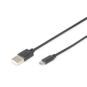 USB 2.0 Anschlusskabel USB-A (Stecker) > Micro-USB (Stecker) (schwarz, 1 Meter) AK-300127-010-S (4016032314639)
