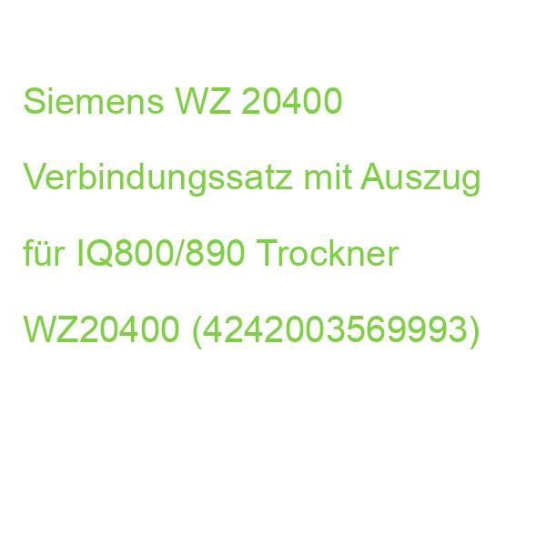 Siemens WZ 20400 Verbindungssatz mit Auszug für IQ800/890 Trockner WZ20400 (4242003569993)