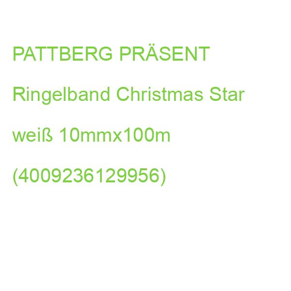 PATTBERG PRÄSENT Ringelband Christmas Star weiß 10mmx100m (4009236129956)