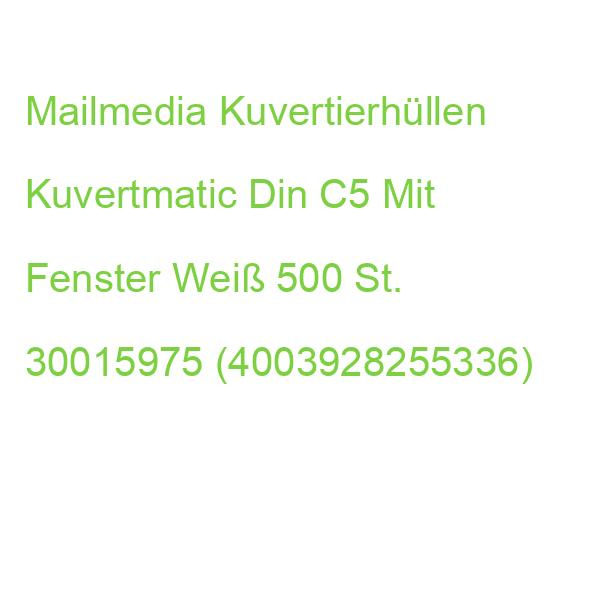 Mailmedia Kuvertierhüllen Kuvertmatic Din C5 Mit Fenster Weiß Nassklebend 500 St. 30015975 (4003928255336)