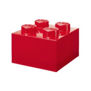 LEGO Storage Brick 4 Top Lid Glitter (rot/transparent) 40090804 (5711938249946)