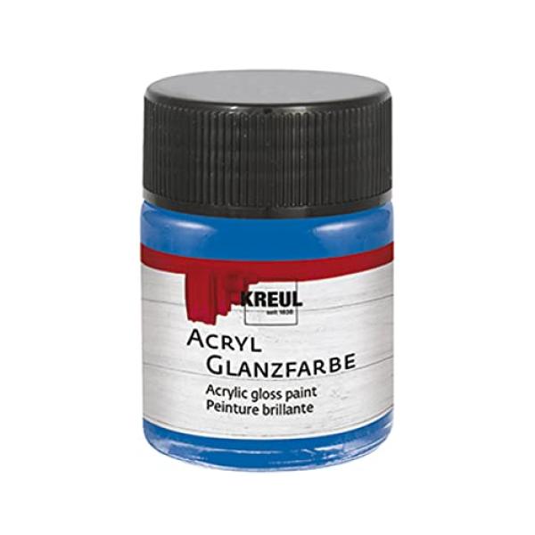 KREUL Acryl Glanzfarbe blau 50ml Glas