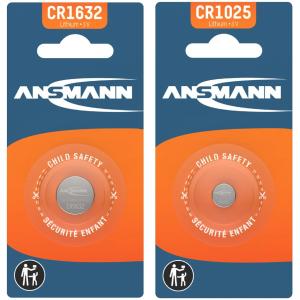 Lithium Knopfzelle CR3032, 3 Volt, 1er Blister ANSMANN 1516-0013 (4013674025596)