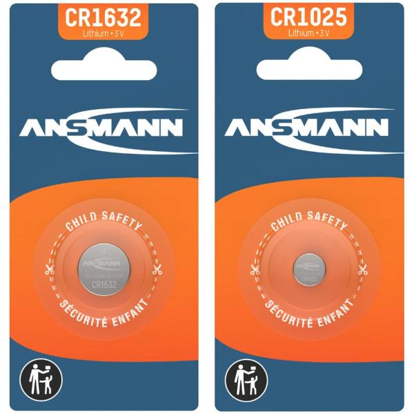 Lithium Knopfzelle CR3032, 3 Volt, 1er Blister ANSMANN 1516-0013 (4013674025596)
