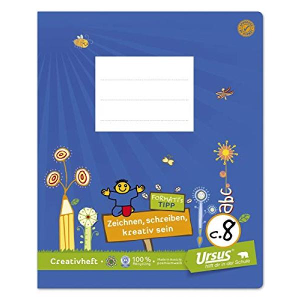 Creativheft Quart 20 Blatt C8, liniert URSUS FORMATI 060541048 (9002244819579)