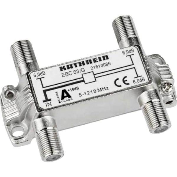 EBC 03/G 3fach-Verteiler 6,0 dB 1218MHz KATHREIN 03G F-Verteiler 5-1218 SchirmungsklasseA 21610085 (4021121547577)