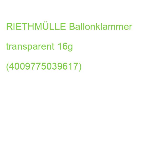RIETHMÜLLE Ballonklammer transparent 16g (4009775039617)