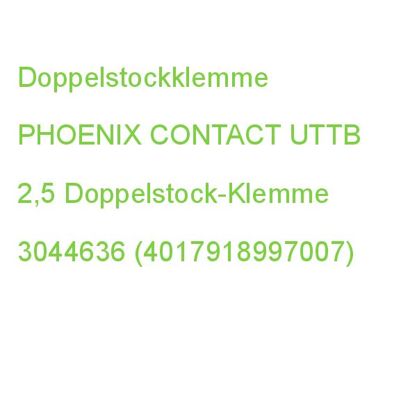 UTTB 2,5 Doppelstock-Klemme PHOENIX CONTACT 3044636 (4017918997007)
