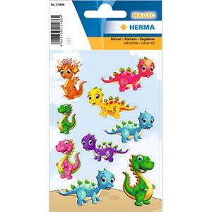Sticker MAGIC 'kleine Dinos', aus Glitterfolie HERMA 15486 (4008705154864)
