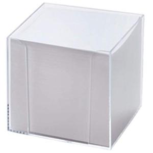 Zettelbox, Kunststoff, glasklar, Füllung: weiß folia 9900 (4001868099003)