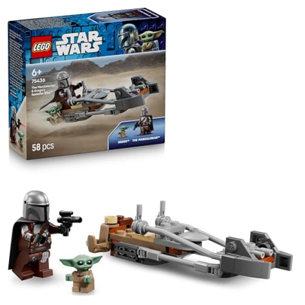Star Wars Der Mandalorianer und Grogu auf ihrem Speeder Bike 75436 (5702018062951)