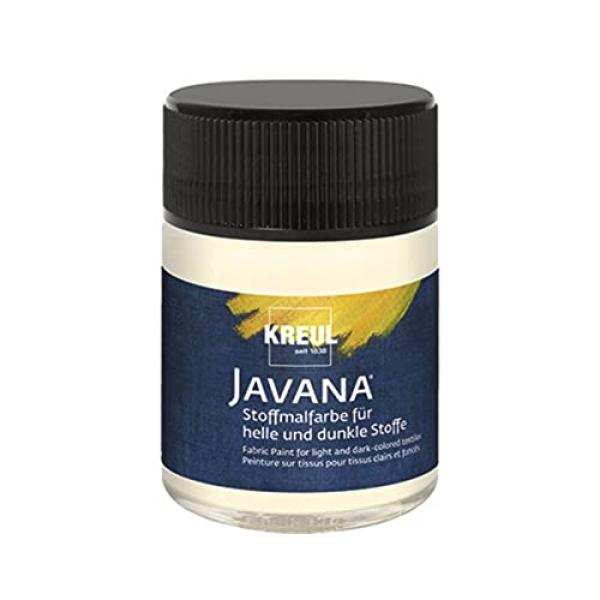 KREUL Stoffmalfarbe JAVANA vanille 50ml Glas