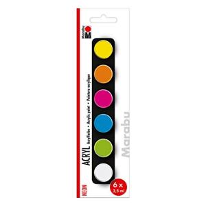 Marabu Acrylfarben Set Neon 6x3,5ml