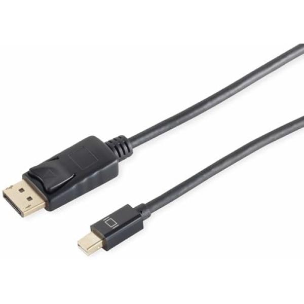 Mini DisplayPort 1.2 > DisplayPort 1.2 (ST-ST) 2m Adapterkabel Schwarz 10-52035