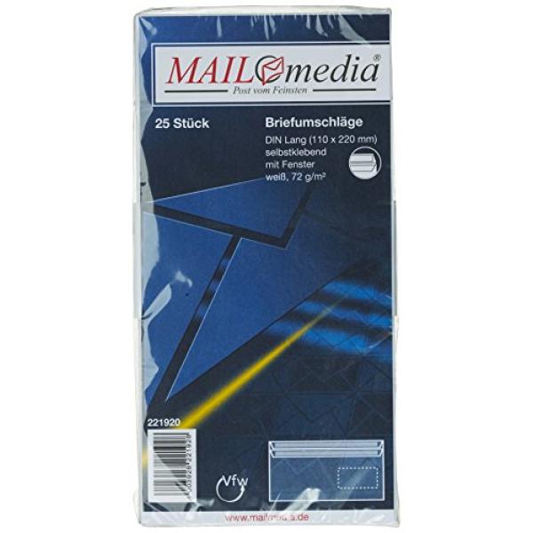 Briefumschlag Offset weiß, DIN Lang, mit Fenster MAILmedia 30002375 (4003928221928)