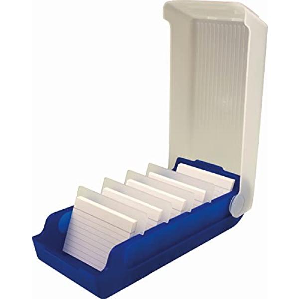 Lernkartei 'the beebox', A8, blau-transluzent helit H6901030 (4012086013313)