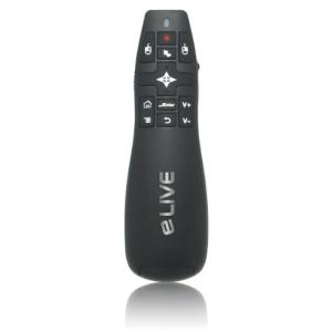 ELIVE Professional Presenter schnurlos mit Air Mouse Funktion 17 Tasten Roter Laser bis 10 Meter Entfernung USB Dongle 2