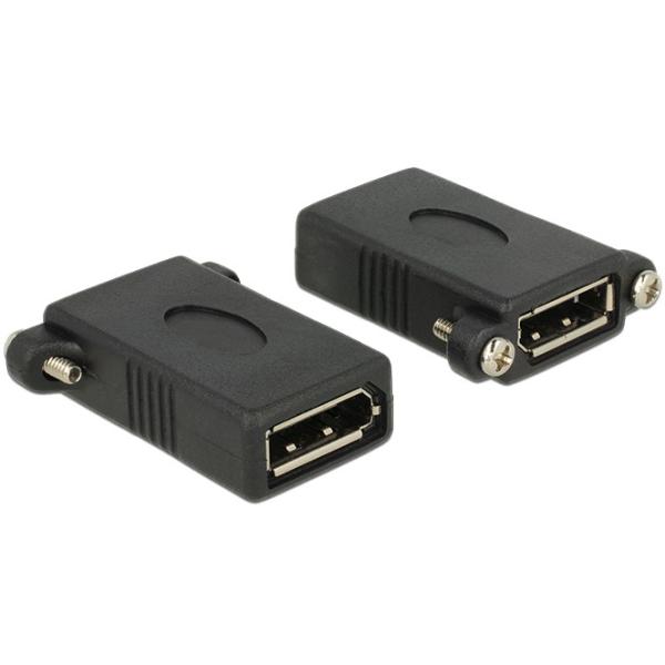 DELOCK Displayport Adapter DP -> DP Bu/Bu schwarz 85123 (4043619851232)