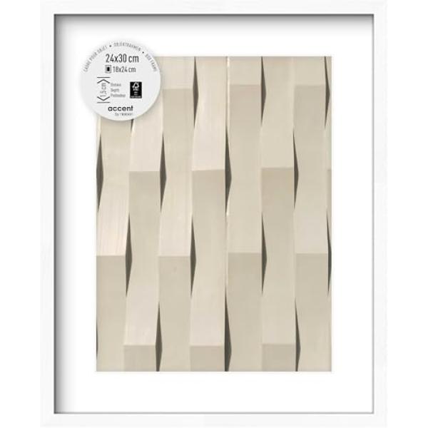 Nielsen Aura weiß 24x30 Holz inkl. Passepartout 1122001