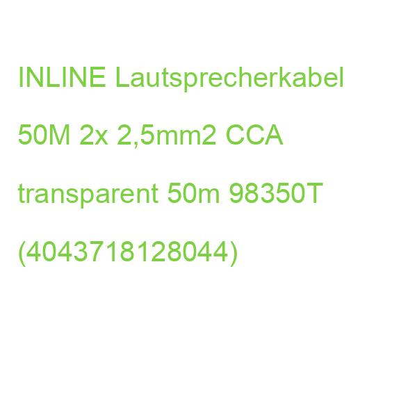 INLINE Lautsprecherkabel 50M 2x 2,5mm2 CCA transparent 50m 98350T (4043718128044)