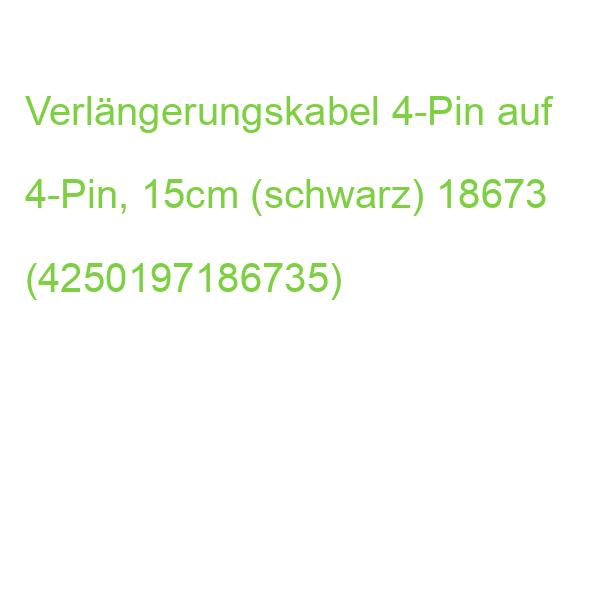 Verlängerungskabel 4-Pin auf 4-Pin, 15cm (schwarz) 18673 (4250197186735)
