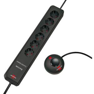 Eco-Line Comfort Switch Steckdosenleiste 6-fach (anthrazit, 2 Meter Stromkabel und 1,5 Meter Schalterkabel) 1159450616 (