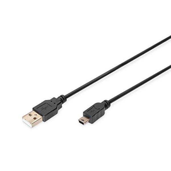 DIGITUS USB 2.0 Anschlusskabel Typ A -mini B St/St 1.0m, sw AK-300130-010-S (4016032336709)