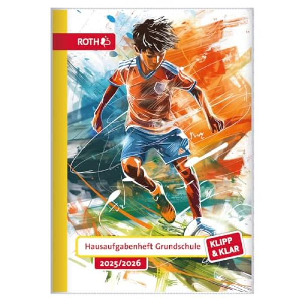 Roth Hausaufgabenheft Fußballer Klipp & Klar Liniert Din A5 Ohne Rand, 96 Blatt 89482 (4028279870083)