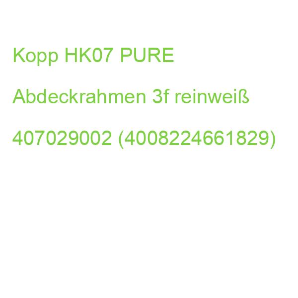 Kopp HK07 PURE Abdeckrahmen 3f reinweiß 407029002 (4008224661829)