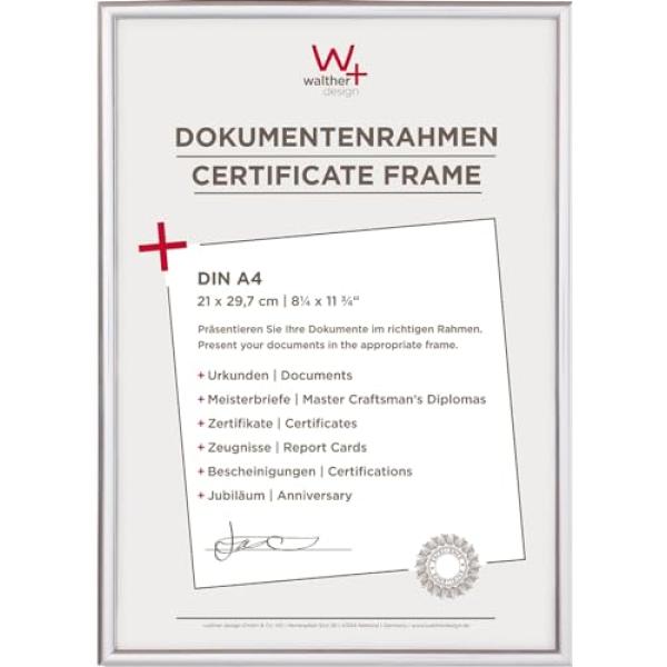 Walther New Lifestyle 21x29,7 Kunststoff silber DIN A4 KV130S