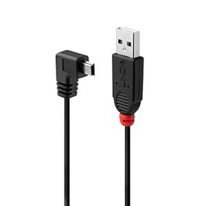 LINDY USB 2.0 Kabel Typ A/Mini-B 90° gewinkelt M/M 0.5m 31970 (4002888319706)