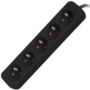 LANBERG Steckdosenleiste 1m UPS 5x 230V FRANZOES. ST. sw PS0-05E-0100-IEC-BK (5901969419511)