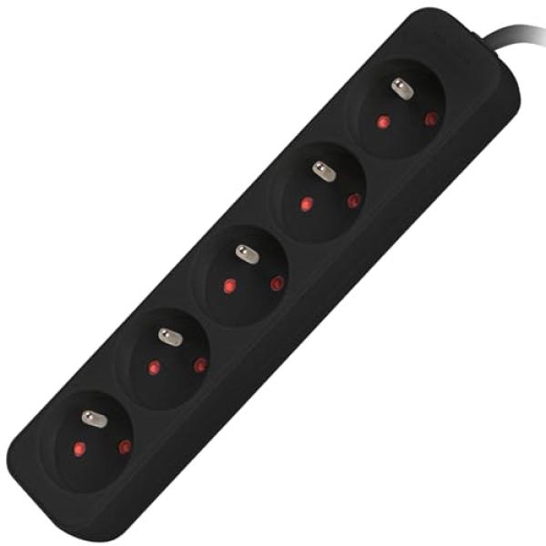 LANBERG Steckdosenleiste 1m UPS 5x 230V FRANZOES. ST. sw PS0-05E-0100-IEC-BK (5901969419511)