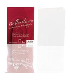 ROESSLER RÖSSLER Doppelkarten Leinen weiß DIN A6 25 Stück (4014969534861)