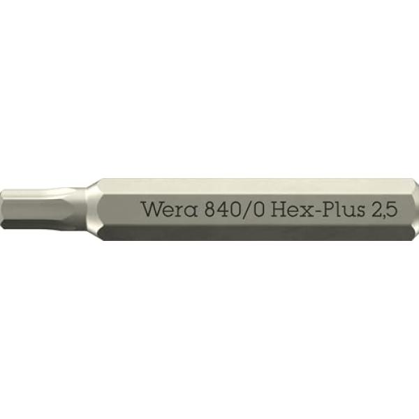 Wera 840 Micro Bits Hex-Plus 2,5 x 30mm 05058112001 (4013288234551)