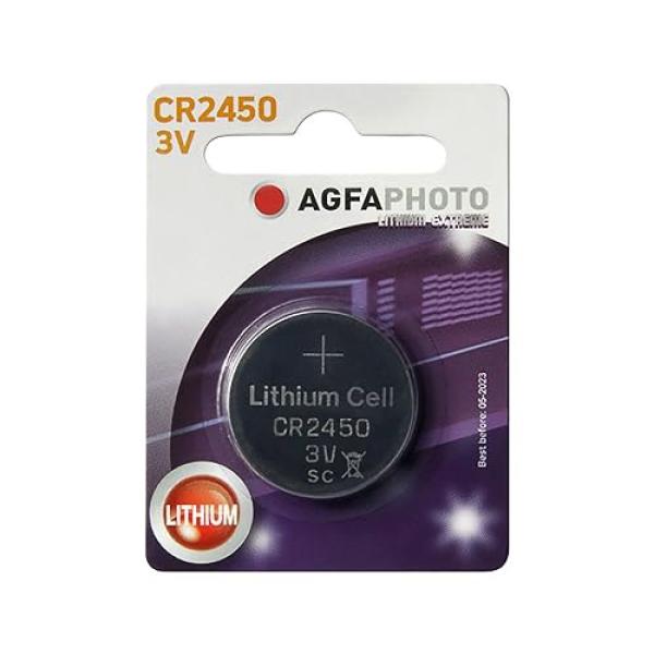 AgfaPhoto Batterie Knopfzelle CR2450 3.0V Lithium 1St. 150-803449 (4250175803449)