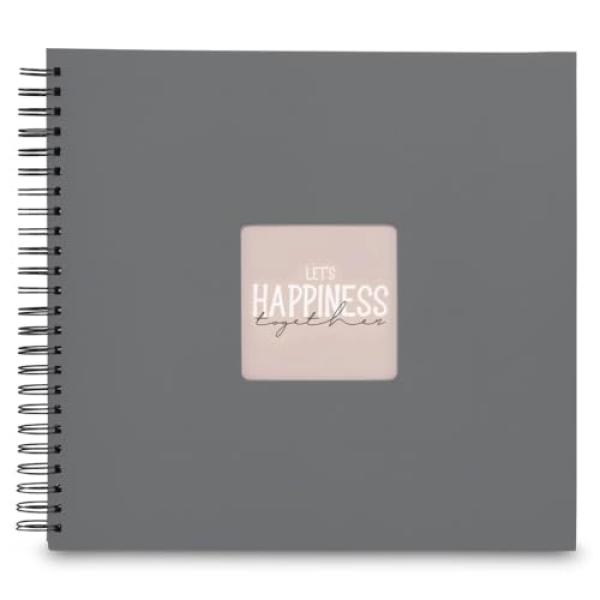 Hama Fine Art Spiral Steingrau 36x32 50 schwarze Seiten 9841