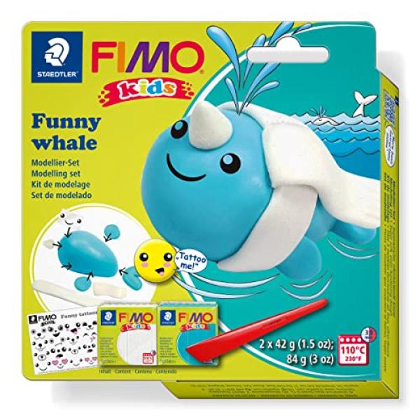 Staedtler Modelliermasse Fimo Kids Funny Whale Mehrfarbig 8035 21 (4007817078730)