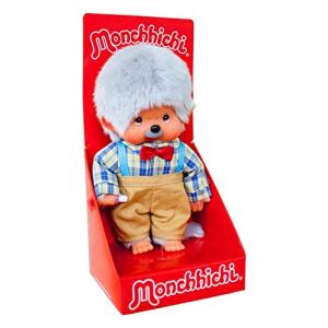 SEKIGUCHI Monchhichi Plüschfigur Großvater mit Hemd und Hose grau 20cm (4905610233144)