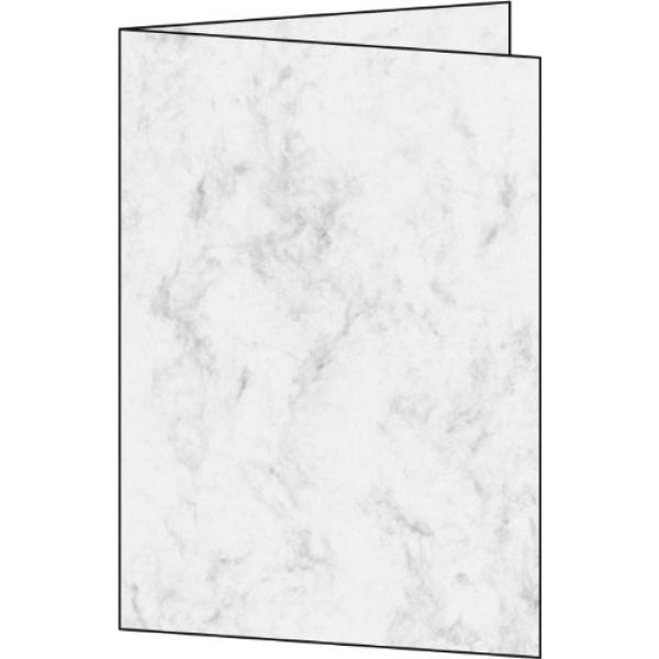 Sigel Faltkarten Marmor Din A5 Grau, 25 St. DC503 (4004360961922)