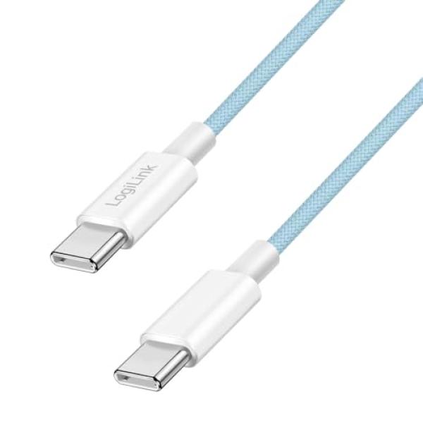 USB 2.0 Kabel, USB-C - USB-C Stecker, 0, 5 m, blau LogiLink CU0349 (4052792078022)