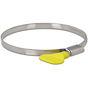Schlauchschelle mit Flügelmutter 60 - 80 mm 10 Stück gelb 19454