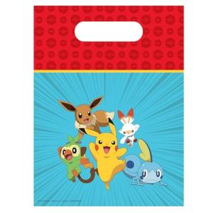 PROCOS Partytüten Pokemon 6 Stück aus Kunststoff (5201184984185)