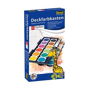 Idena Deckfarbkasten 24 Farben und 1 Tube Deckweiß