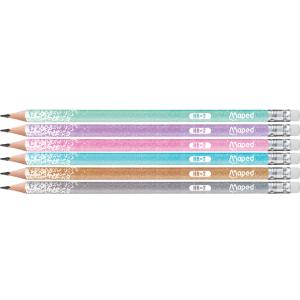 Bleistift GLITTER, mit Radierer, HB Maped 851804 (3154148518044)